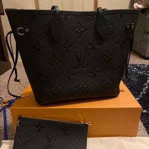 LOUIS VUITTON Neverfull MM Noir Empreinte Black